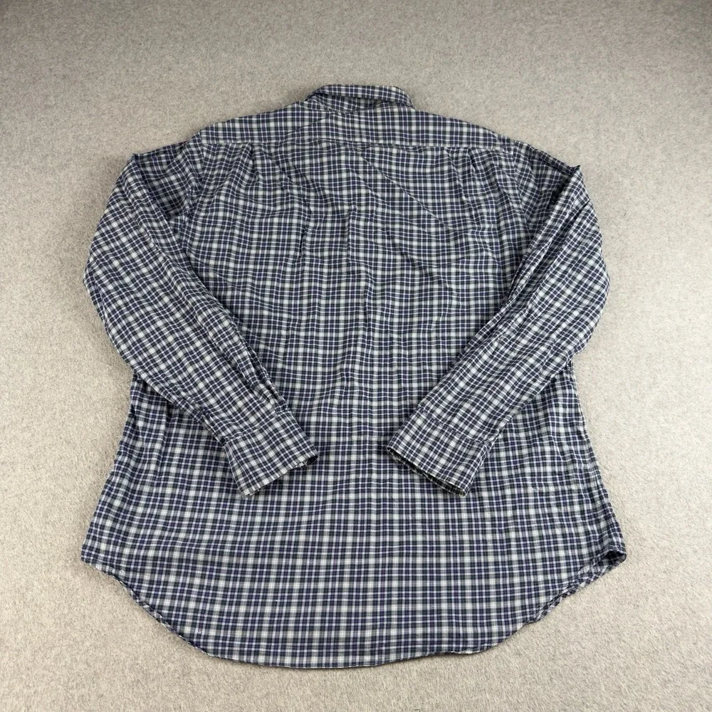 Polo Ralph Lauren Classic Fit Plaid Button Down Shirt Purple Blue LG Cotton NOTE